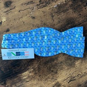 Vineyard Vines Kentucky Derby blue mint julep bow tie